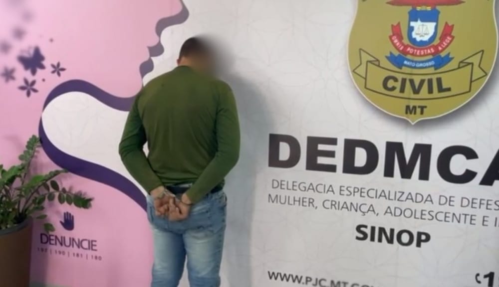 Homem investigado por estupro de criança de cinco anos é preso pela Polícia Civil em Sinop