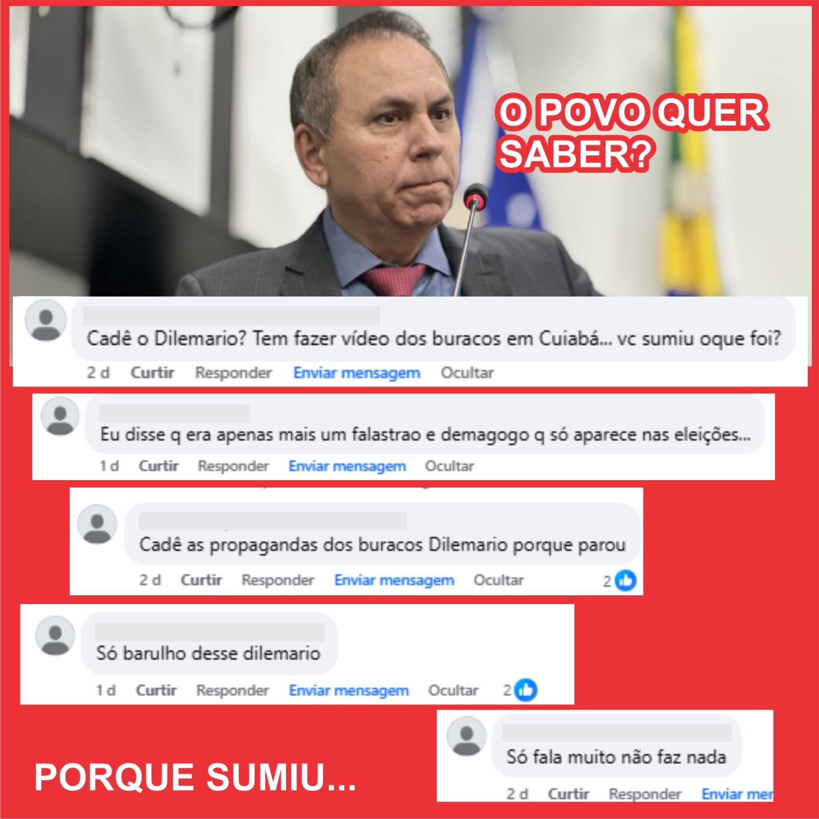 “Cadê Dilemário? Vereador some após caos nas ruas de Cuiabá”