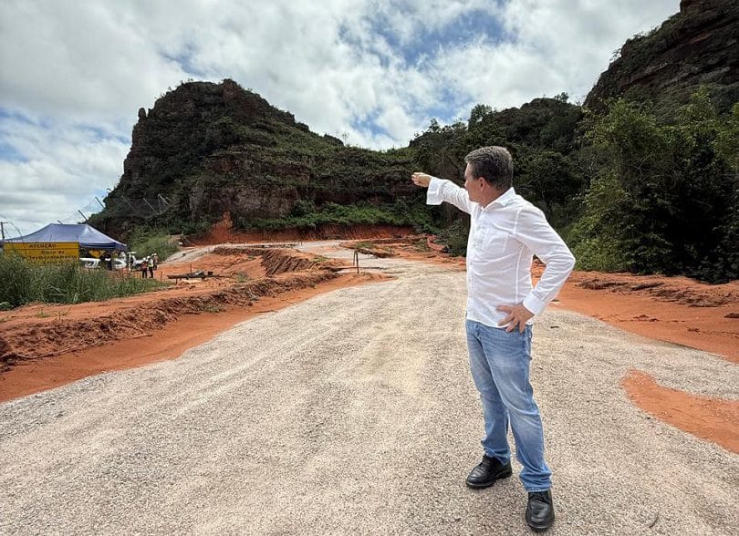 Sérgio Ricardo inspeciona obras do Portão do Inferno e anuncia reforço na fiscalização