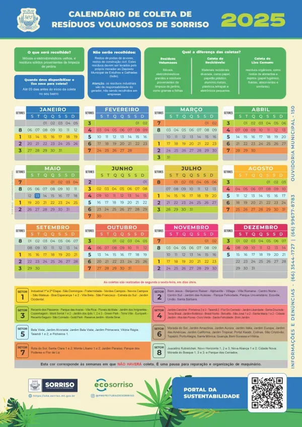 Calendário de coleta de resíduos volumosos passa por alteração