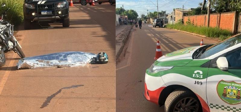Motociclista passa mal, cai de moto e morre em rua de VG