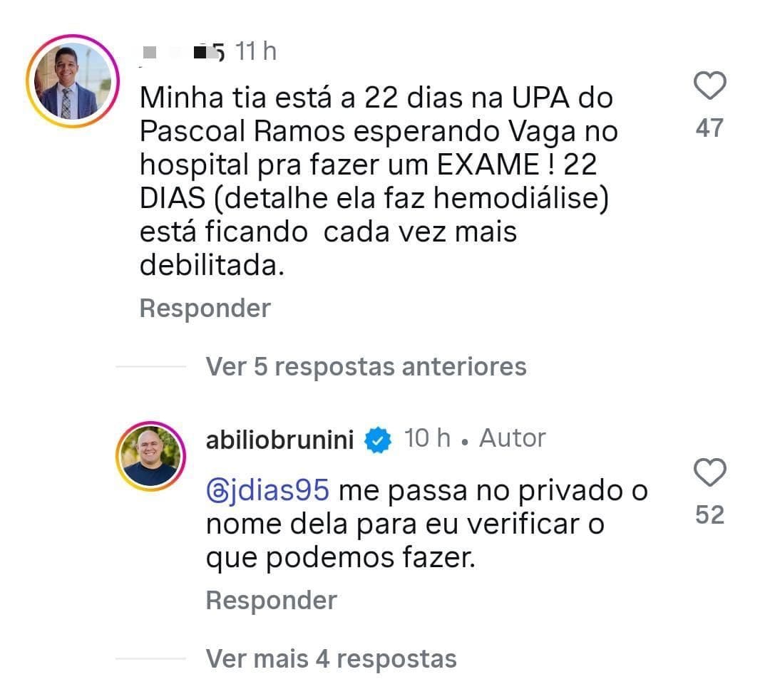 Prefeito do Instagram: Abílio vira pronto-socorro digital enquanto pacientes agonizam por vaga há mais de 20 dias