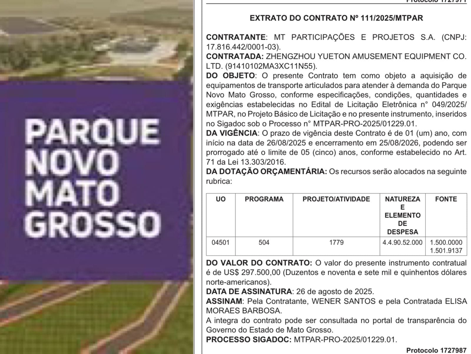 Licitação de US$ 297,5 mil no “Parque dos Bilionários” causa espanto em MT
