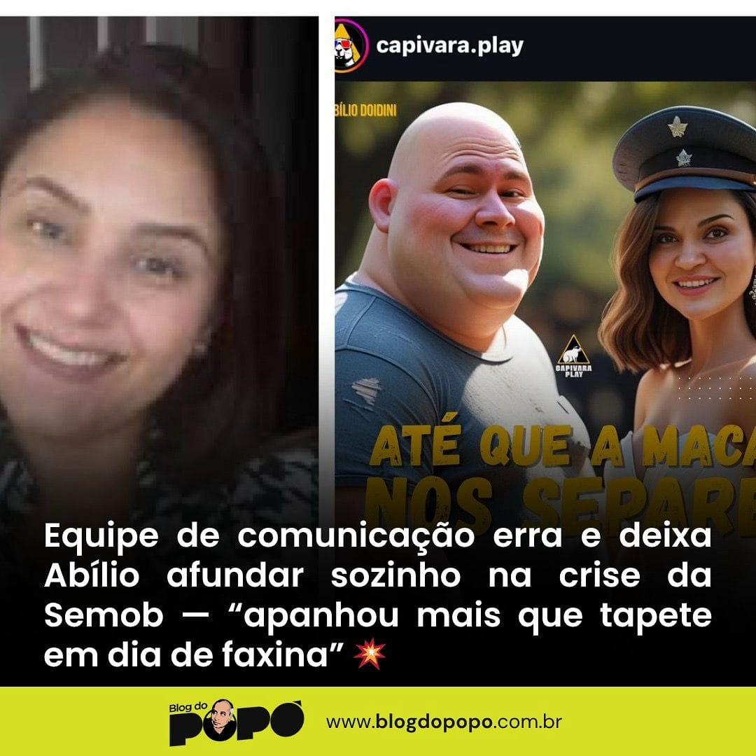 💥 Equipe de comunicação erra e deixa Abílio afundar sozinho na crise da Semob — “apanhou mais que tapete em dia de faxina” 💥
