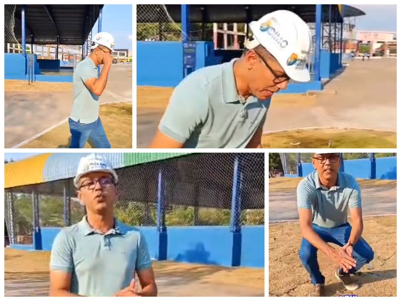 Vereador mostra obra malfeita e inacabada entregue por Abílio Brunini com presença de Pivetta: “Vergonha com o dinheiro do povo”