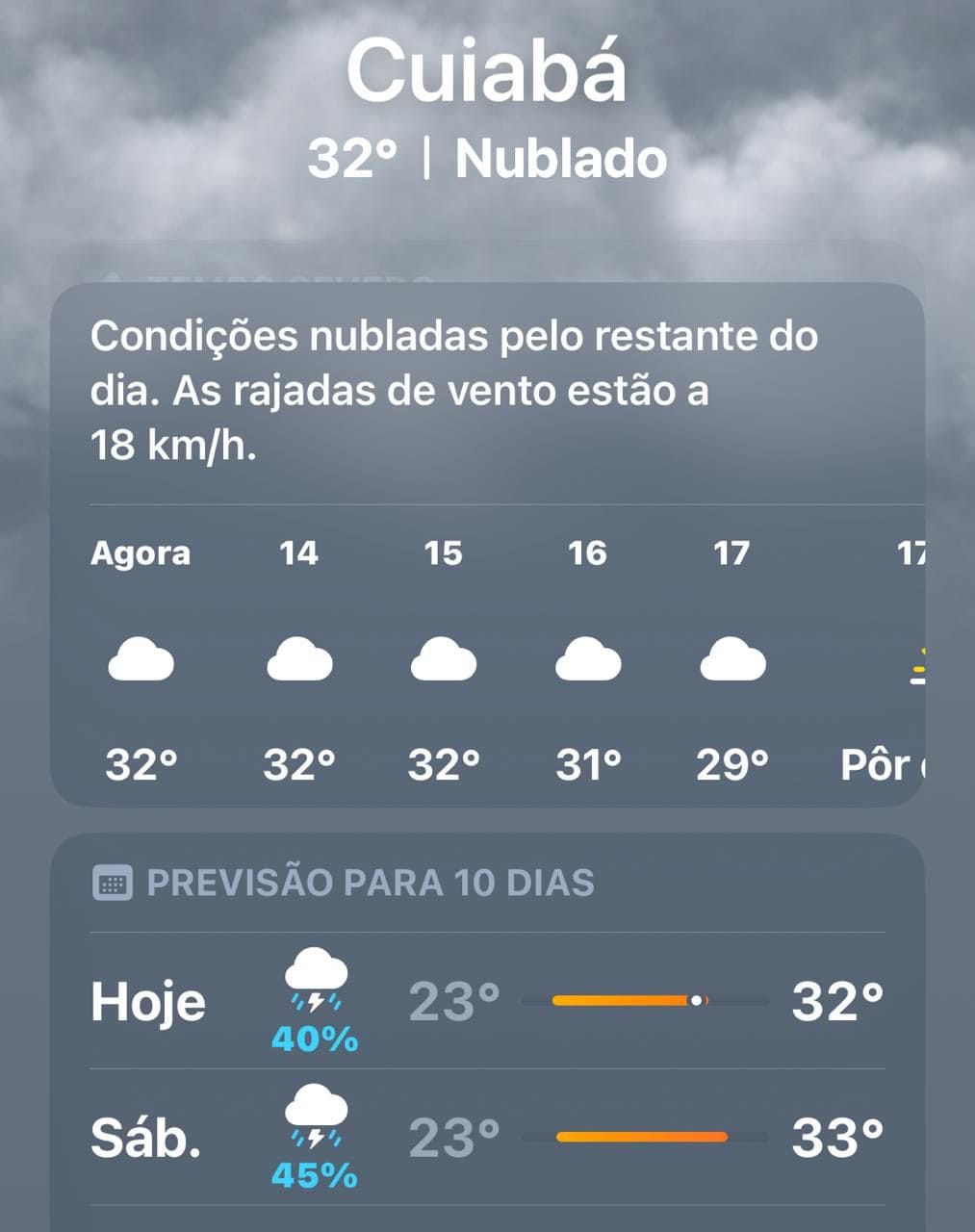 Ventos de 18 km/h previstos pelo Climatempo hoje e amanhã levantam risco de novo desastre no Parque Novo Mato Grosso