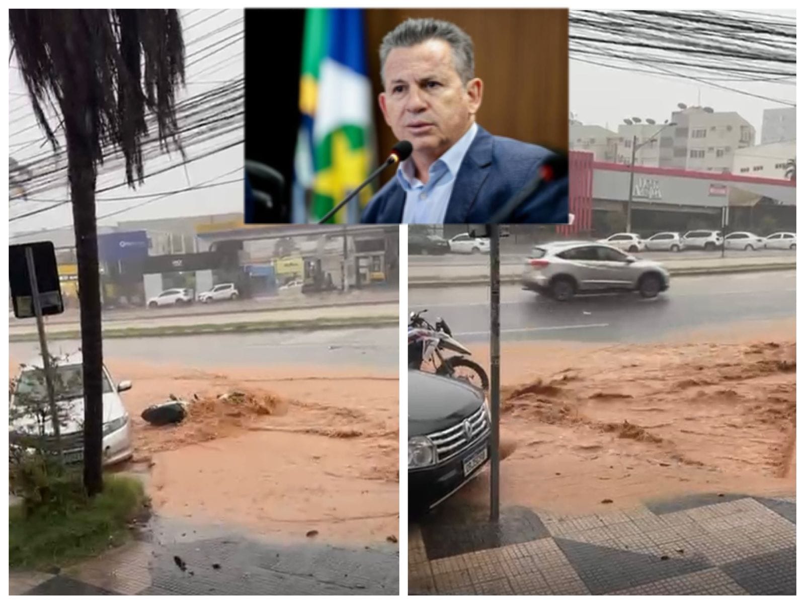 Temporal transforma Av. do CPA em rio e expõe mais uma vez o fiasco do BRT de Mauro Mendes