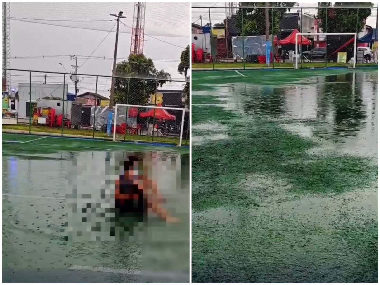 Obra recém-inaugurada no Pedra 90 alaga após minutos de chuva e expõe falhas graves de planejamento da gestão Abílio Brunini