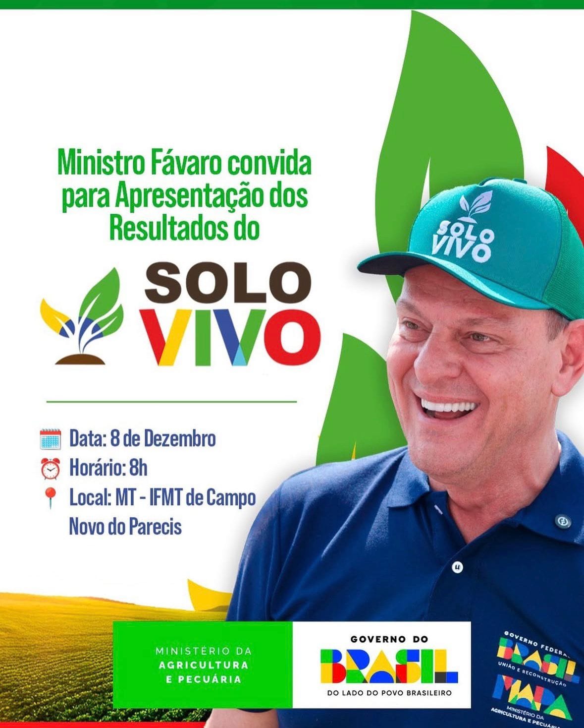 Ministro Carlos Fávaro apresenta resultados do programa Solo Vivo em Campo Novo do Parecis
