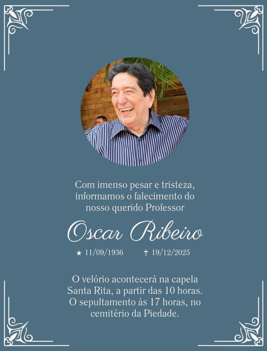 Morre aos 89 anos o professor Oscar Ribeiro