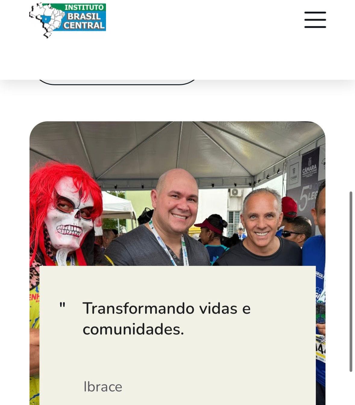 No dia em que gestão é alvo de operação policial, Abílio Brunini e o investigado Chirolli estampam capa de site do Instituto operador.