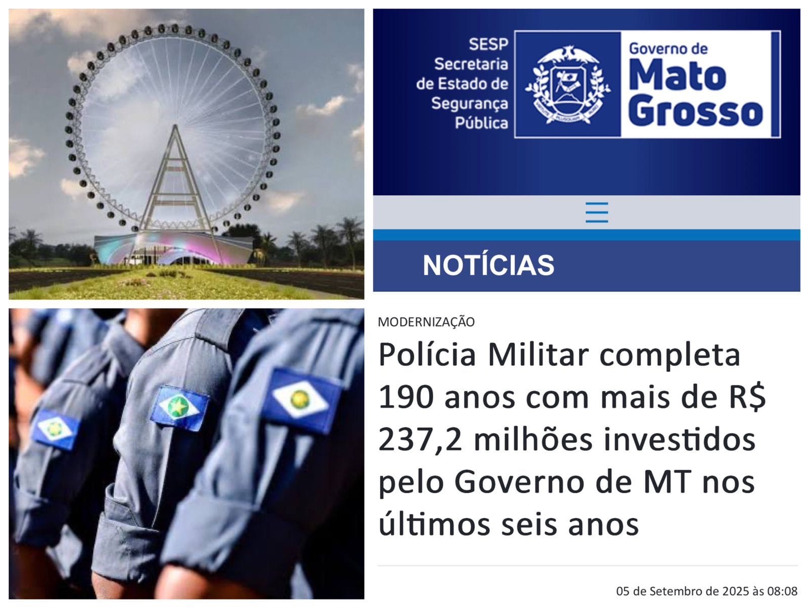 Parque dos Bilionários recebe R$ 2 bilhões enquanto segurança pública de MT soma apenas R$ 237 milhões em seis anos