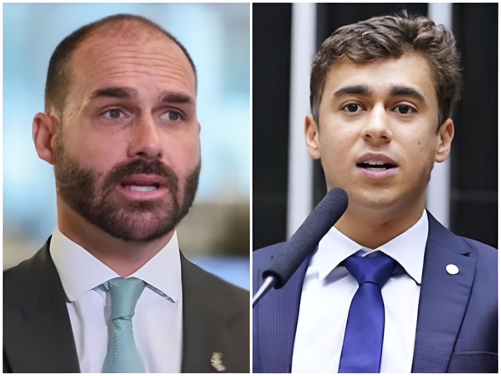 Treta entre Nikolas e Eduardo levanta discussão nas redes sociais: quem está com a razão e quem representa a direita de fato no Brasil, Eduardo ou Nikolas?
