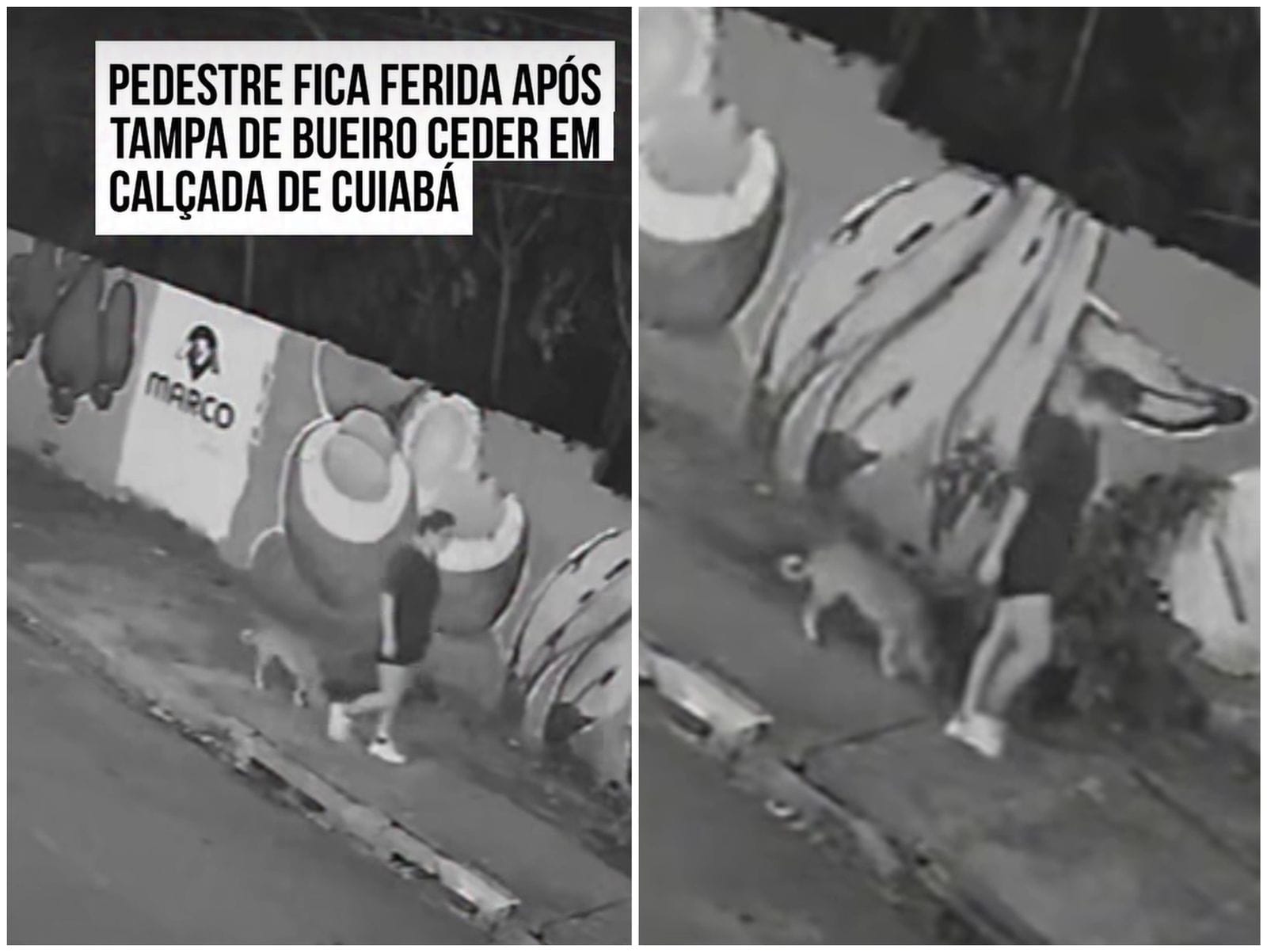 Perigo invisível: Falta de manutenção em Cuiabá faz jovem despencar em bueiro no Quilombo
