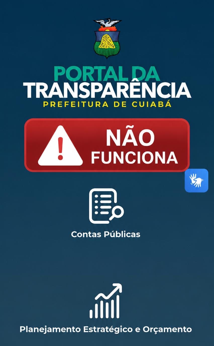 CADÊ O MPE ? CADÊ O TCE-MT ?  - Portal da Transparência de Cuiabá não funciona