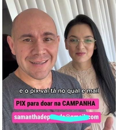 PIX DA VERGONHA? Com PL dono de R$ 881 milhões do fundão, Abilio pediu Pix para campanha de Samantha