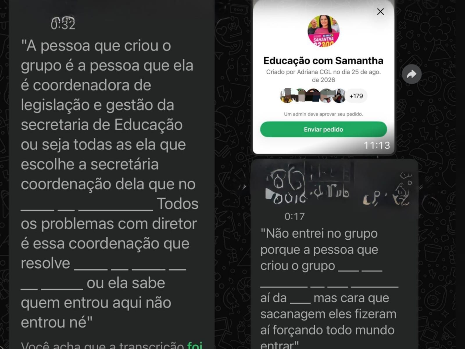 PRESSÃO ELEITORAL ? Servidores denunciam pressão para entrar em grupo de apoio a Samantha na Educação de Cuiabá