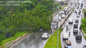 Bloqueio na Travessa Nhambiquara segue devido chuvas constantes