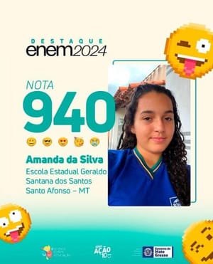 Estudante de Santo Afonso brilha no Enem e recebe elogio de deputado