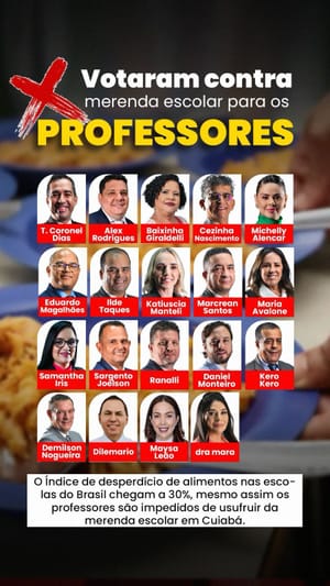 A COVARDIA DOS PODEROSOS: PROFESSORES SÃO PROIBIDOS DE ALMOÇAR NA ESCOLA ENQUANTO ABÍLIO E SEUS VEREADORES MANTÊM SEUS PRIVILÉGIOS