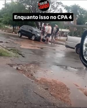 BURACO GIGANTE NO CPA IV FAZ ABÍLIO E DILEMARIO SUMIREM, ENQUANTO SECRETÁRIO DE OBRAS NÃO TEM PLANEJAMENTO