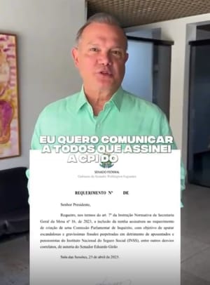 Senador Wellington Fagundes Assina CPI do INSS e Desabafa: “Brasil Não Suporta Mais Tanta Corrupção !”