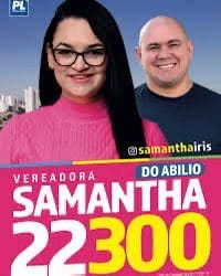 QUASE R$ 60 MIL POR GABINETEEsposa do prefeito, vereadora Samantha do Abílio se ausenta de votação, mas será beneficiada com aumento para contratação de funcionários
