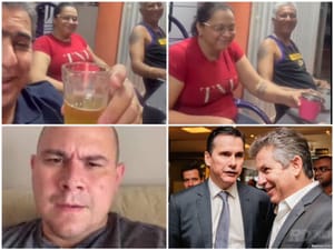 Enquanto Pedro Taques denuncia fintech ligada ao PCC nos consignados do Governo Mauro Mendes, Abílio se perde em crises — e Emanuel Pinheiro brinda tranquilo com cerveja gelada na calçada de Cuiabá