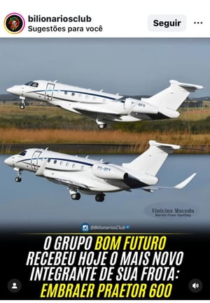 Grupo Bom Futuro adquire jato executivo de até R$ 135 milhões e amplia frota aérea do agronegócio mato-grossense