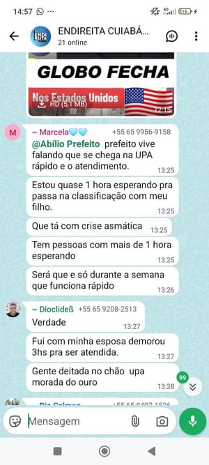 Criador some do próprio grupo de “zap”— Abílio abre, fala, apanha e desaparece