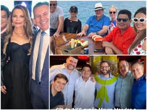 Foto bomba: Mauro Mendes e Cidinho em resort de luxo com presidente da União Química e alvo nº1 da PF no esquema bilionário contra aposentados