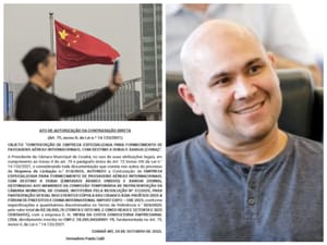 Viagem à China não foi de graça! Diário Oficial revela R$ 38,8 mil em passagens pagas com dinheiro público