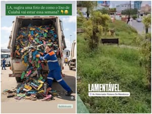 Entre a lacração digital e a realidade das ruas, Cuiabá segue suja
