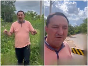 “Prefeito TikTok abandona Cuiabá”: Barranco expõe cidade tomada por mato, buracos e ponte interditada há mais de 6 meses