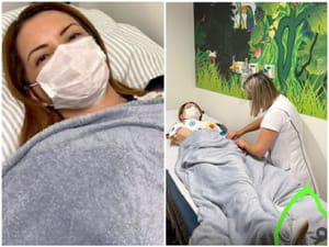 “Foto de Virgínia Mendes em maca com lençol e máscara gera impressão de internação, mas imagem completa mostra apenas exame de rotina”