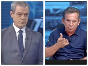 Clima tenso: Mauro Mendes perde a linha, bate boca com jornalista e tenta controlar entrevista ao vivo