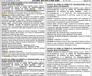 Governo destina R$ 3,35 milhões a motociclismo, ginástica e futebol society
